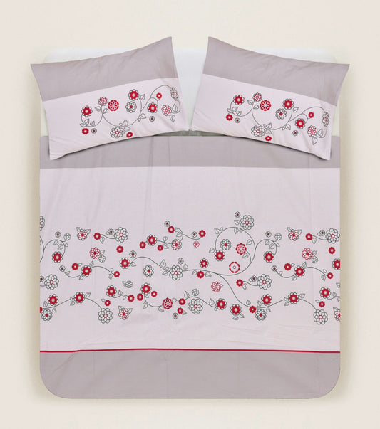 FLORAL FUSION COTTON BED SHEET