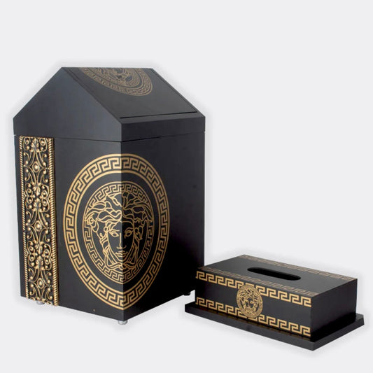 VERSACE BASKET WITH TISSUE BOX (SET OF 2)