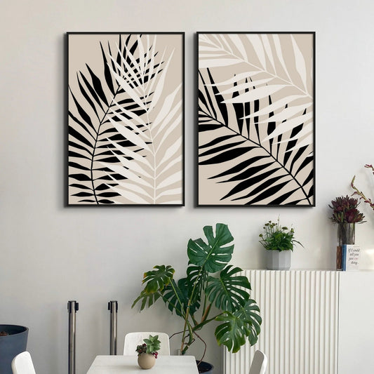 ABSTRACT FEUILLAS WALL GALLERY (SET OF 2)