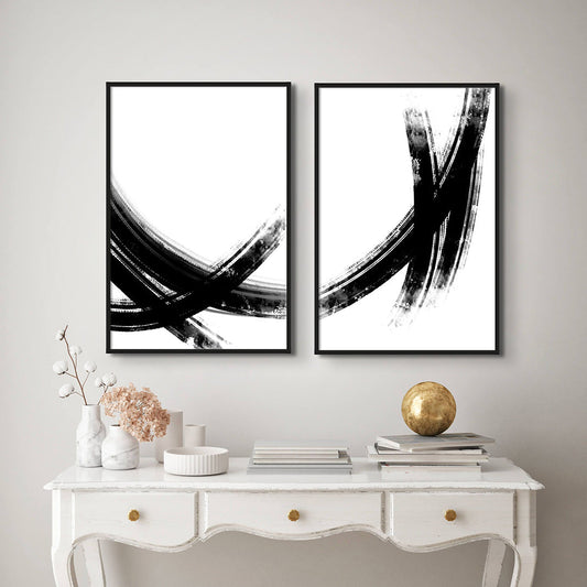 CRAZY STROKES WALL GALLERY SET (SET OF 2)